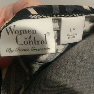 women with control Tops - Easy Care & Wear Geometric Black Top LP women with control Tops - Easy Care & Wear Geometric Black Top LP